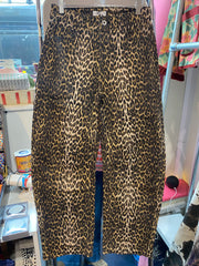Lucy Leopard Barrel Legged Jeans