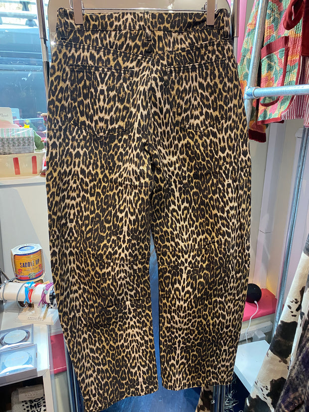 Lucy Leopard Barrel Legged Jeans