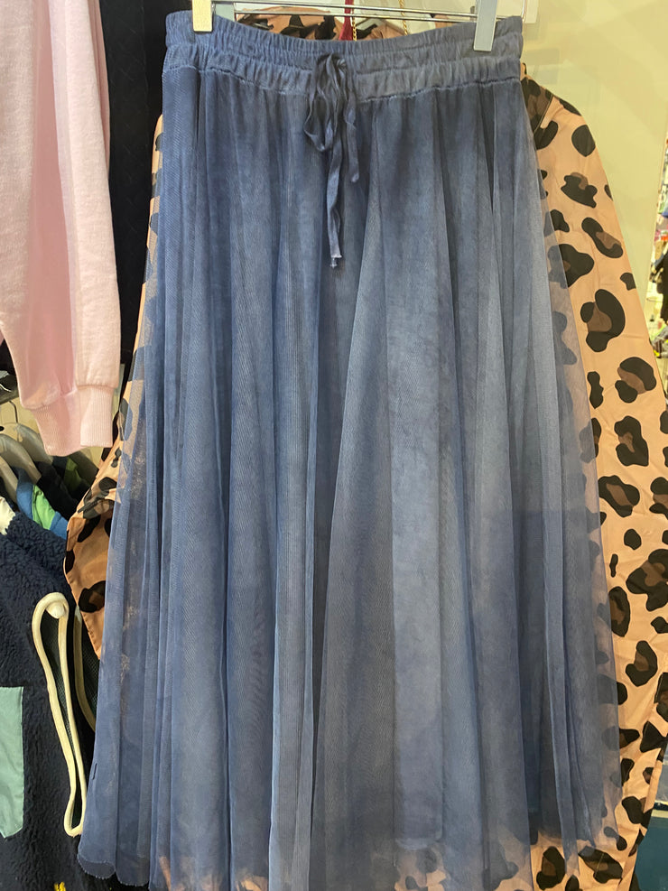 Mollie Blue Tulle Skirt