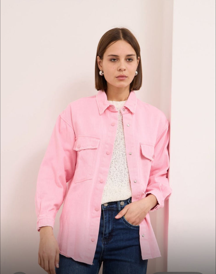 Pink Denim Jacket