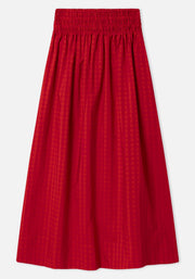 Dr Bloom Cute Checked Skirt - Red