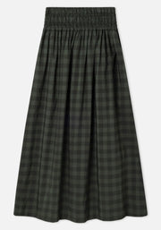 Dr Bloom Cute Checked Skirt - Khaki