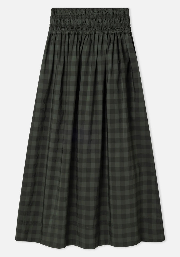 Dr Bloom Cute Checked Skirt - Khaki