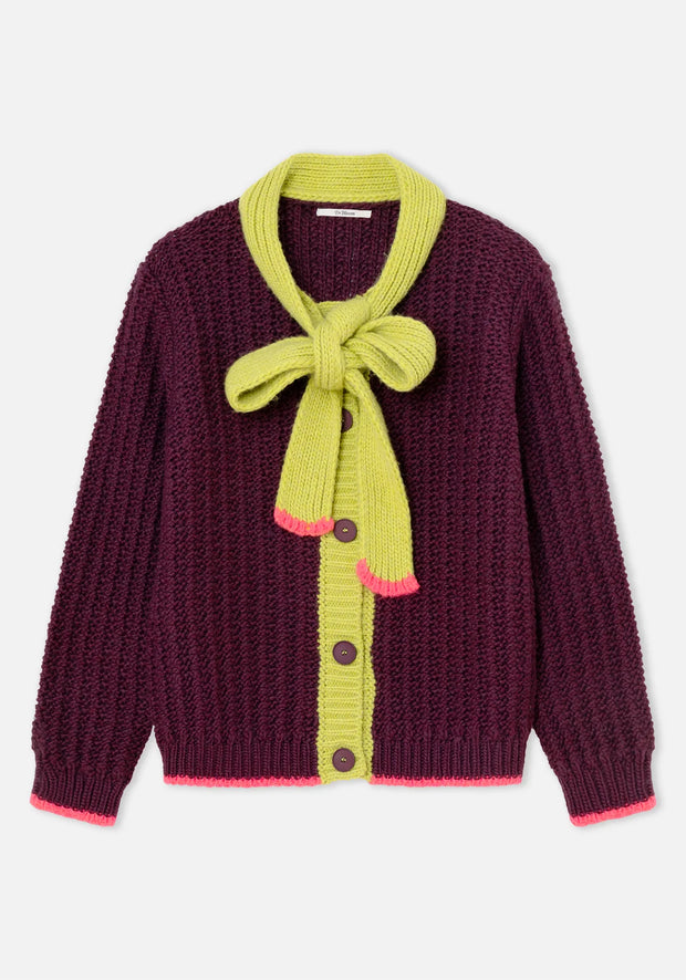 Dr Bloom Grace Cardigan - Aubergine