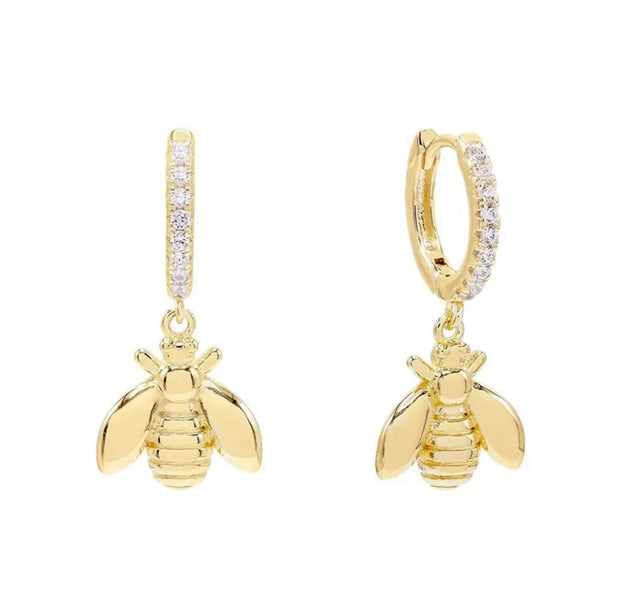 Bee Huggie Drop Earrings