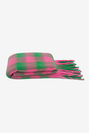 Joey Chequered Pink & Green Scarf