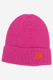 Pink Heart Beanie