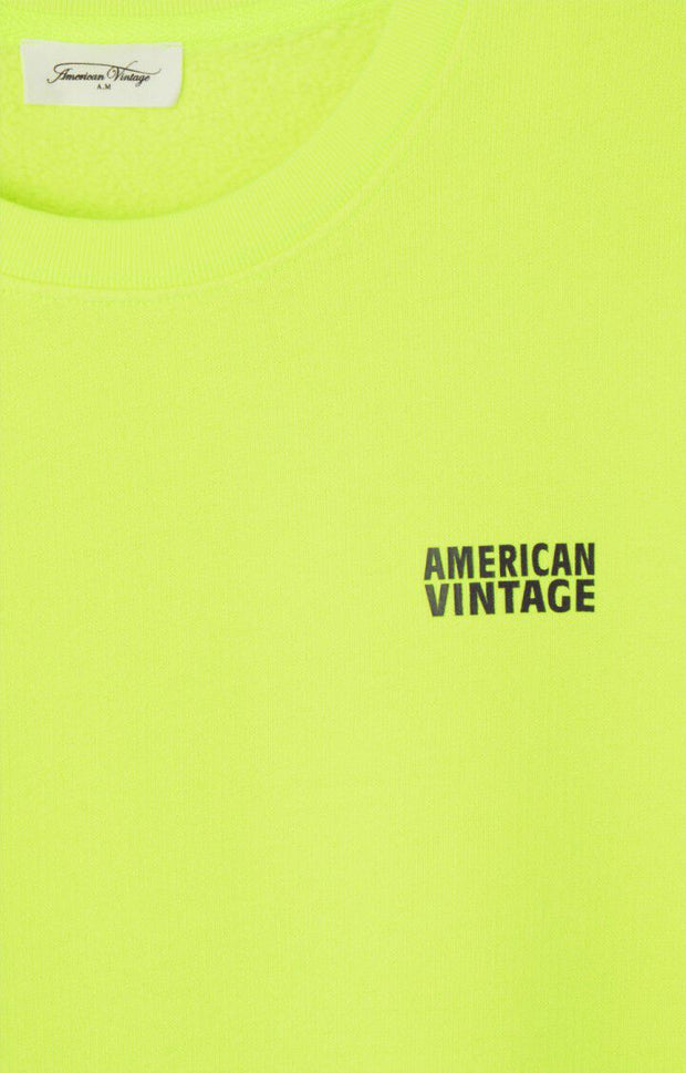 American Vintage Izubird Sweatshirt - Neon Yellow