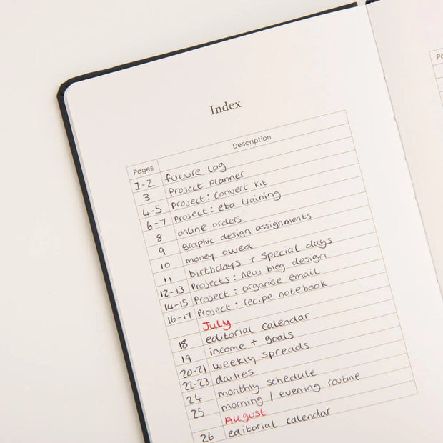 Yop & Tom Dotted Notebook - Charcoal Moon & Stars