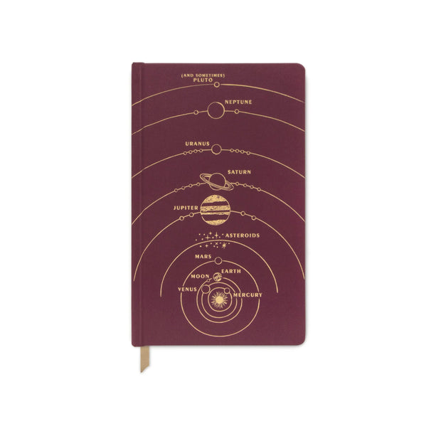 Solar System Hardcover Journal - Burgundy