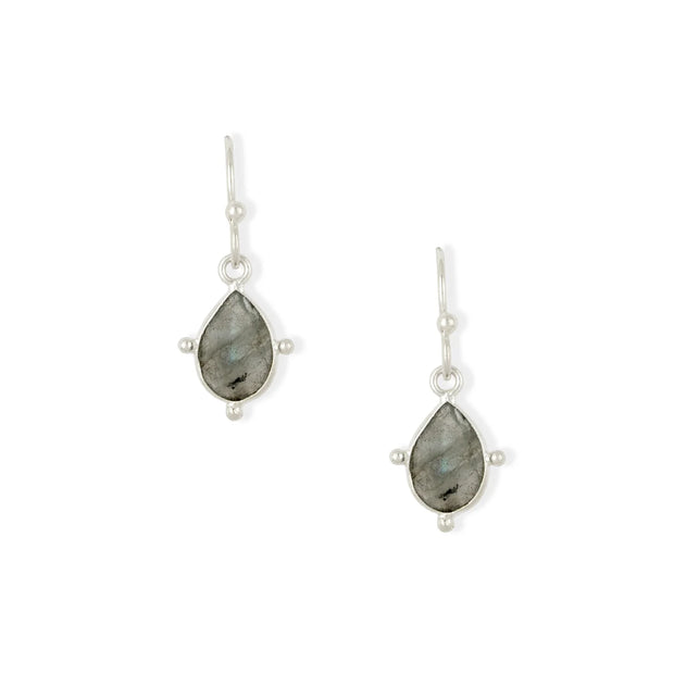 Ashiana Snowdrop Labradorite & Silver Earrings