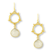 Ashiana Allegra Earrings - White Moonstone