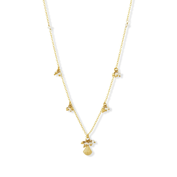 Ashiana Ash Necklace with Freshwater Pearls
