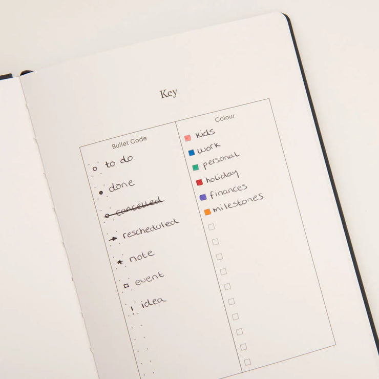 Yop & Tom Dotted Notebook - Charcoal Moon & Stars