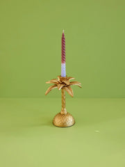 Palm Tree Metal Dinner Candle Holder