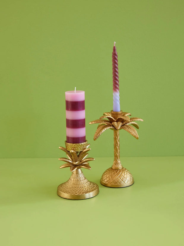 Palm Metal Pillar Candle Holder