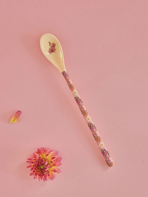 Melamine Floral Latte Spoons