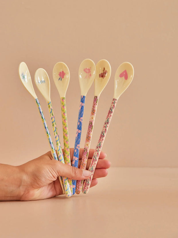 Melamine Floral Latte Spoons