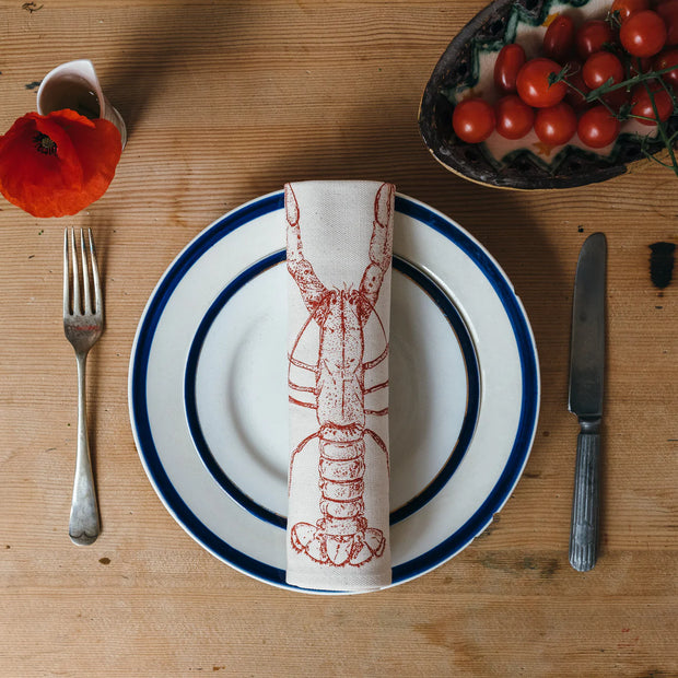 Lottie Day Napkin Gift Set of 6 - Red Lobsters