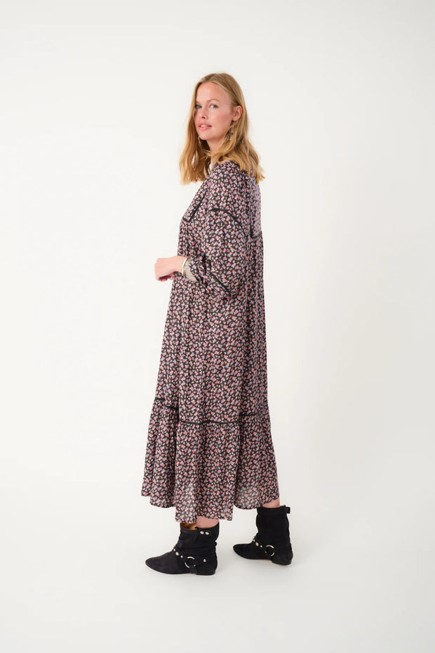 Lollys Laundry Latour Maxi Dress - Washed Black