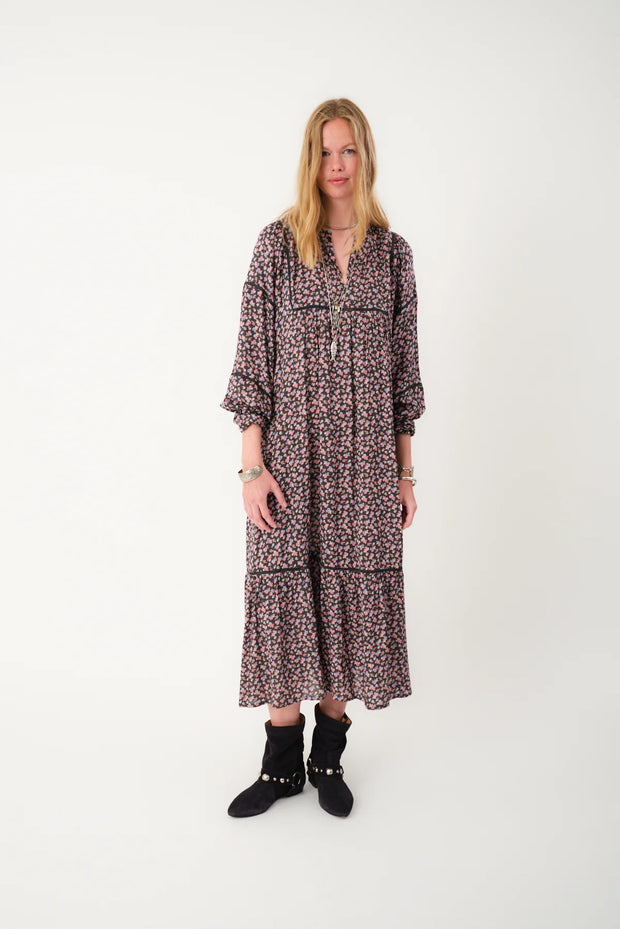 Lollys Laundry Latour Maxi Dress - Washed Black