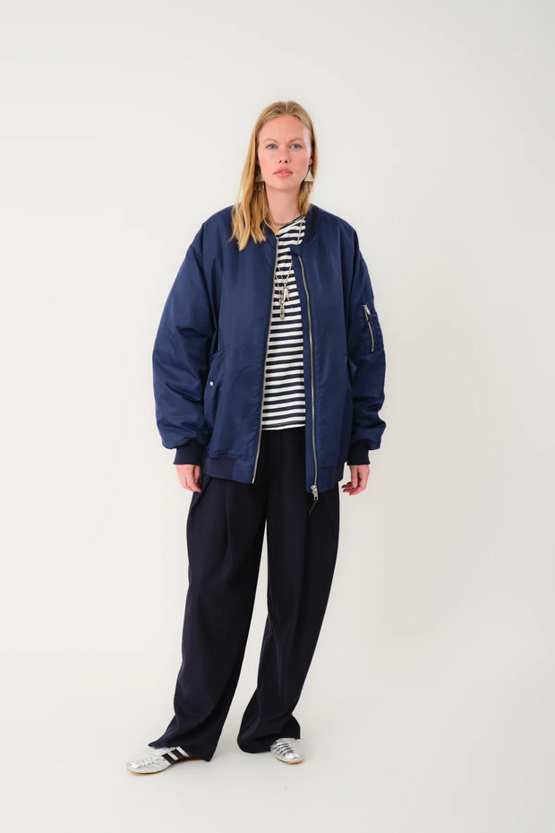Lollys Laundry Lila Bomber Jacket - Dark Navy