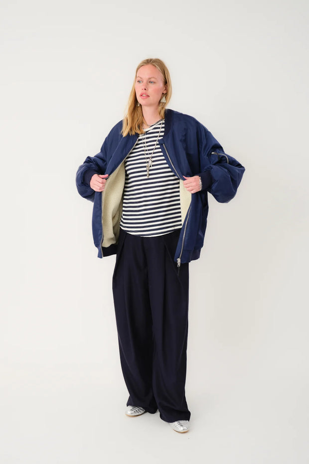 Lollys Laundry Lila Bomber Jacket - Dark Navy