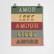 Roomytown Fine Art Prints A3 - Amor, Love, Amour