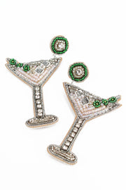 My Doris Beaded Earrings - Martini Cocktail