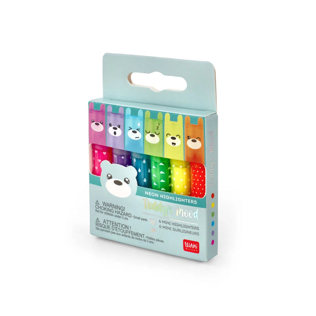 Legami Mini Highlighters - Teddy's Mood
