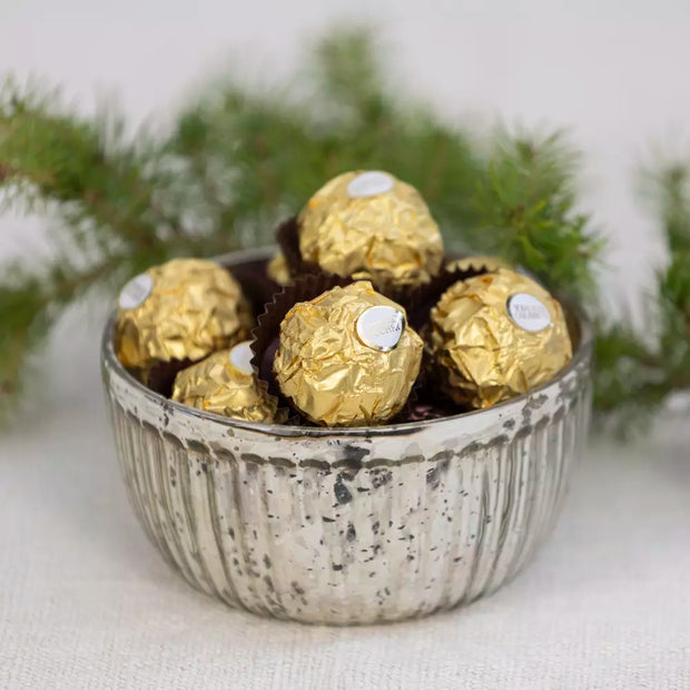 Ribbed Bowl Antique Silver