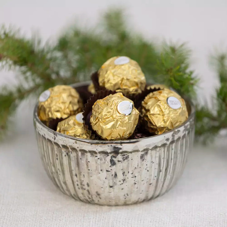 Ribbed Bowl Antique Silver