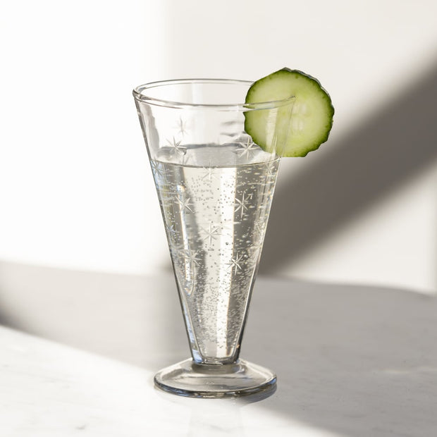 Etched Prosecco Glasses - Stars