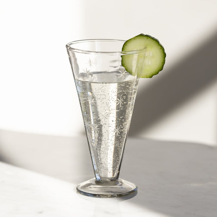 Etched Prosecco Glasses - Stars