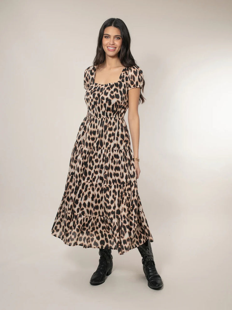 Nooki Design Martha Tiered Leopard Dress