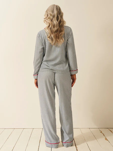 Stripe & Stare Stripe Long Pyjama Bottoms - Midnight Stripe