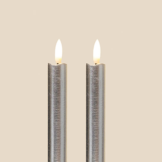 Tinkalink Fabric Wrapped LED Candles x 2 - Metallics