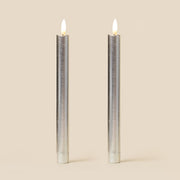 Tinkalink Fabric Wrapped LED Candles x 2 - Metallics