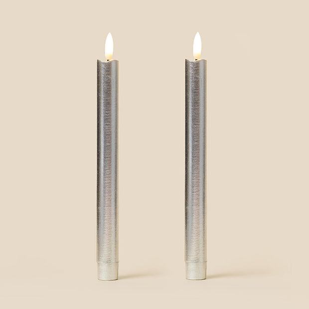 Tinkalink Fabric Wrapped LED Candles x 2 - Metallics