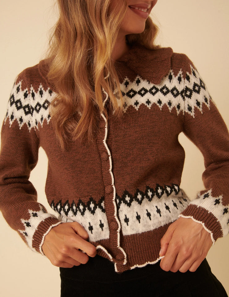 Nobody's Child Fairisle Cardigan