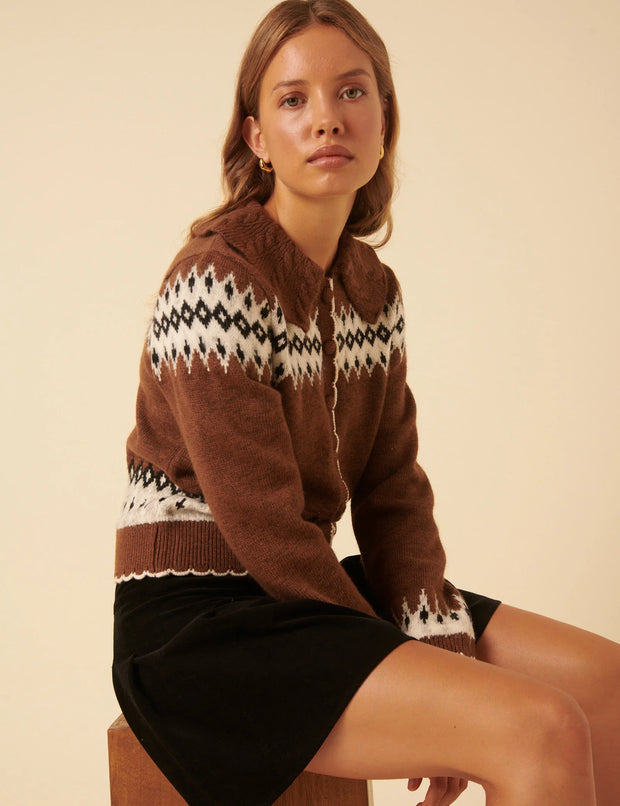 Nobody's Child Fairisle Cardigan