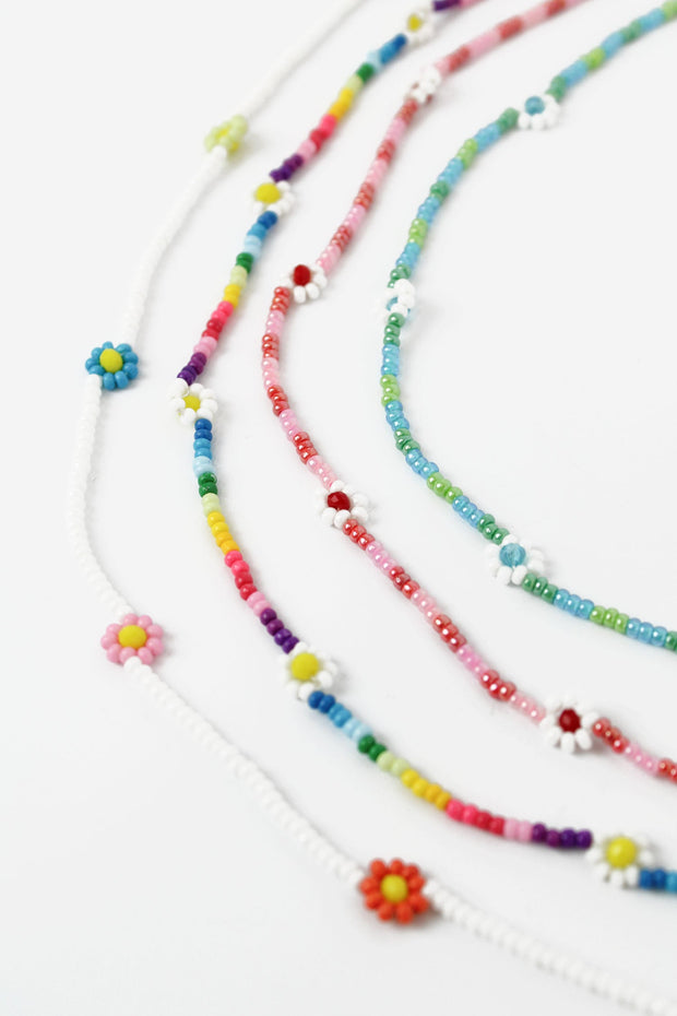 Flower Beaded Necklaces