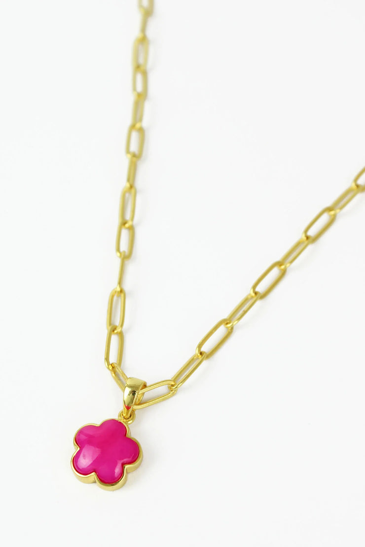 My Doris Rose Flower Charm Necklace