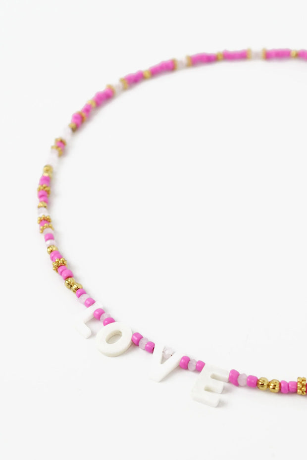 Beaded Necklace - Love