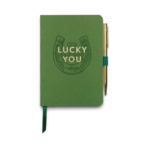 Vintage Sass Notebook With Pen - Lucky You