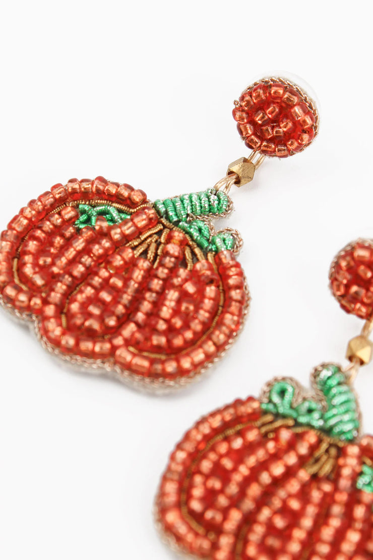 My Doris Beaded Pumpkin Earrings