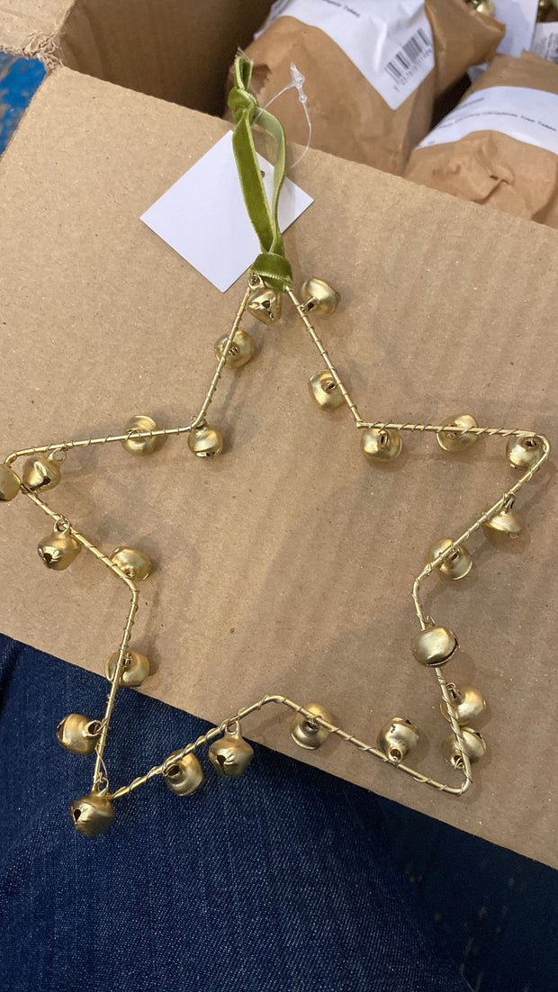 Gold Bells Star Hanging Decoration