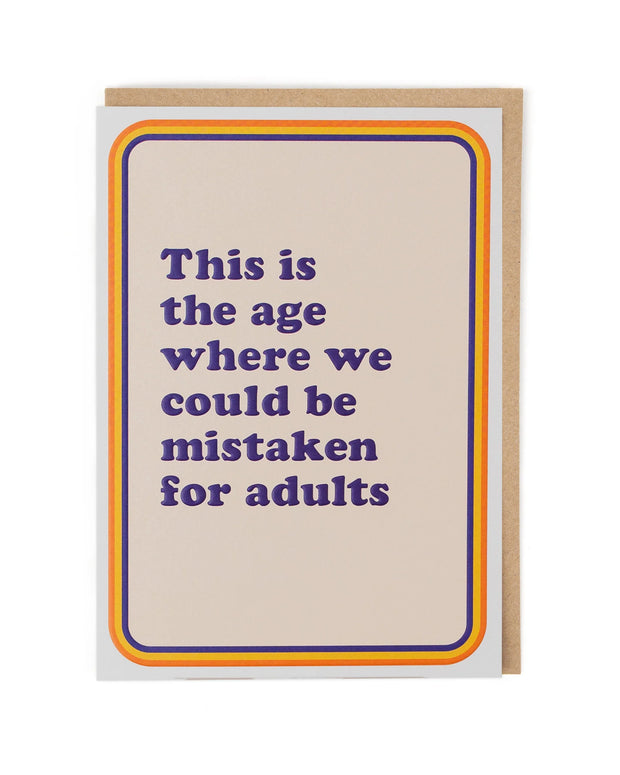 Cath Tate Mistaken For Adults Card