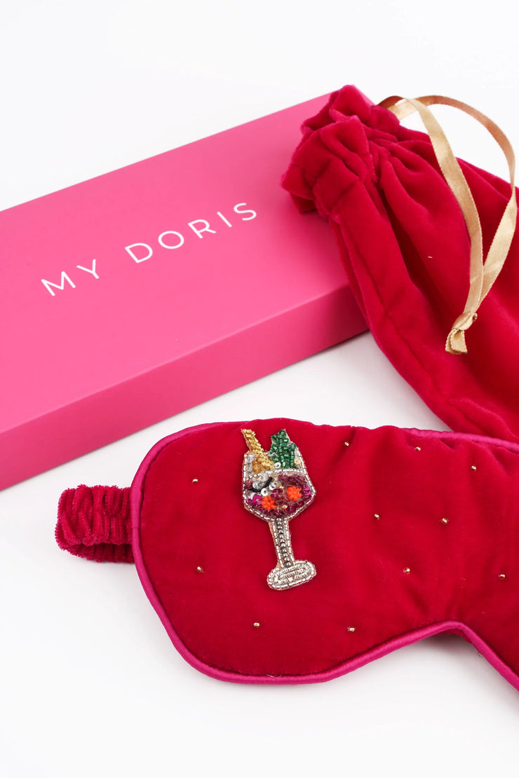 My Doris Velvet Eye Mask - Pink Fizz