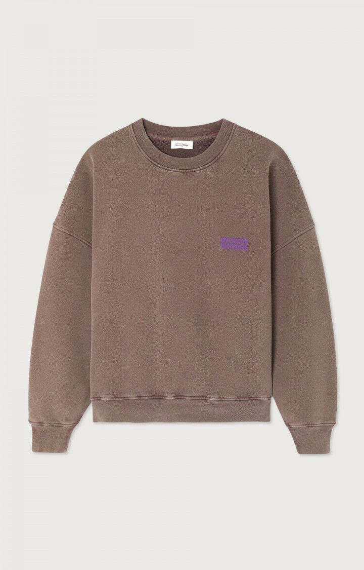 American Vintage Plizzy Sweatshirt in Vintage Chestnut